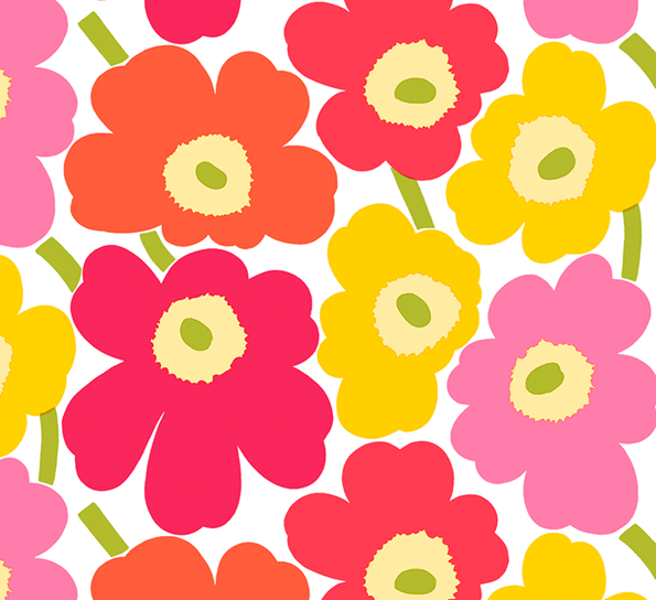 Marimekko Mini Unikko rosa gul lunsjservietter fra Havi