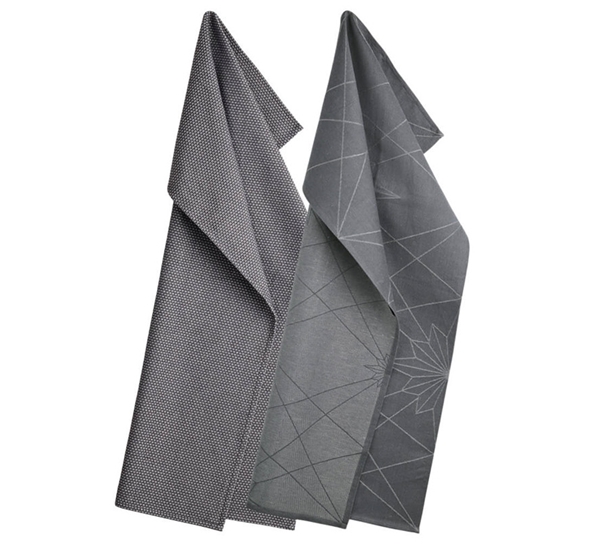Finnsdottir Egypt kjøkkenhåndkle 2Pk Grå Flint fra Georg Jensen Damask