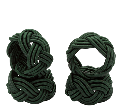 Pleated serviettringer 4-pk grønn
