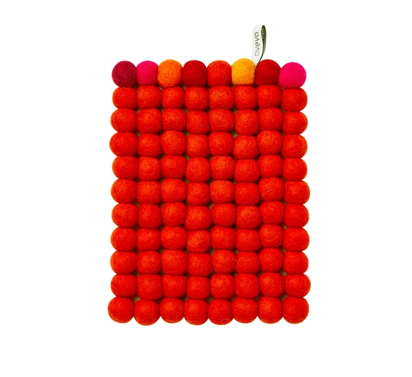 Bordskåner rektangulær orange multi fra Aveva Design