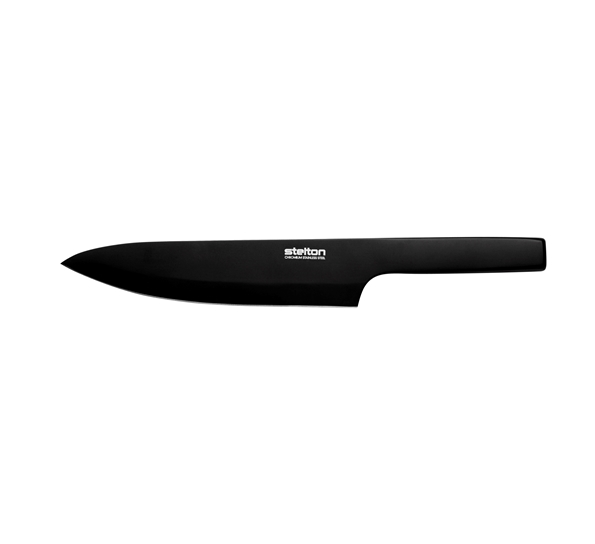 Pure sort kokkekniv stor fra Stelton