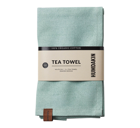 Organic kjøkkenhåndkle 2pk dusty green fra Humdakin