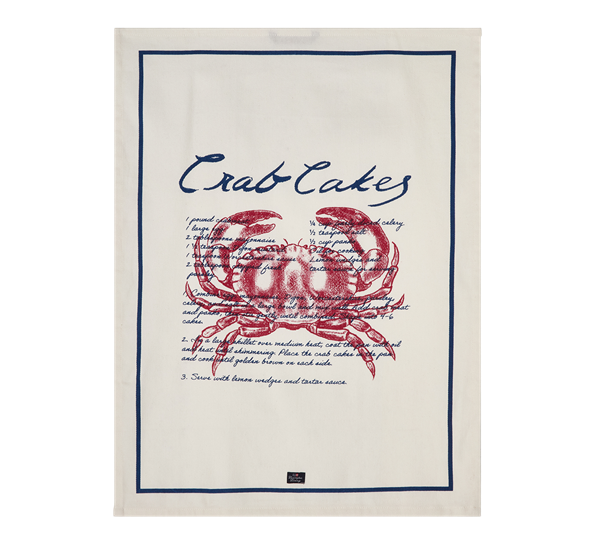 <p>Crab cakes kjøkkenhåndkle&nbsp;50x70 cm hvit blå Lexington</p>
