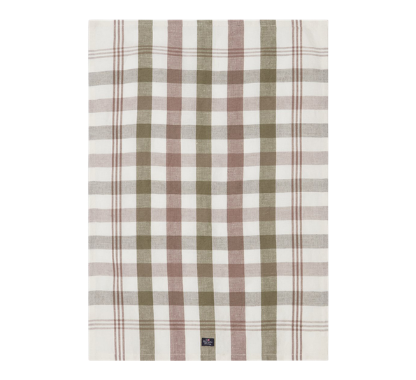 <p>Checked kjøkkenhåndkle&nbsp;50x70 cm oliven hvit fra Lexington</p>
