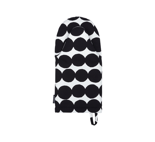 Räsymatto grytevott hvit sort fra Marimekko