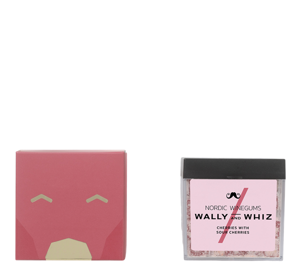 Cube vingummi kirsebær med sur kirsebær 140g Wally & Whiz