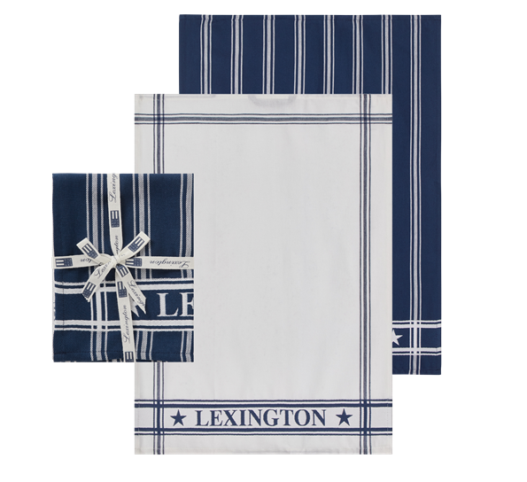 <p>Lexington kjøkkenhåndkle 2-pk 50x70 cm blå hvit Lexington</p>
