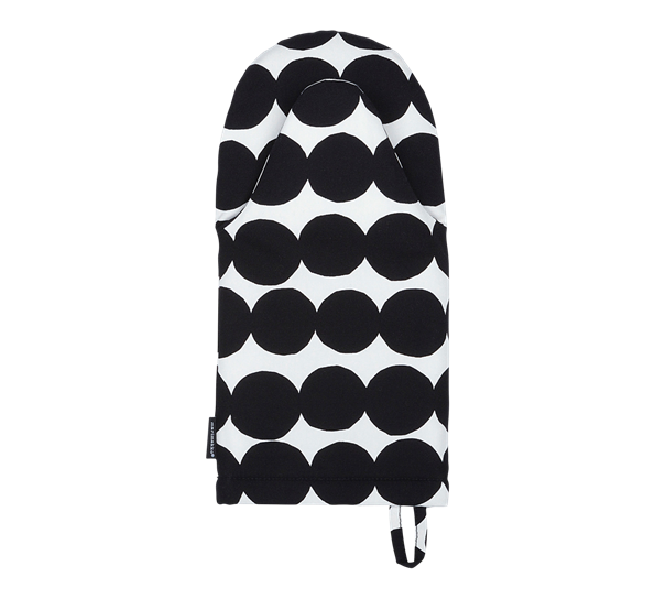 Räsymatto grillvott hvit sort fra Marimekko