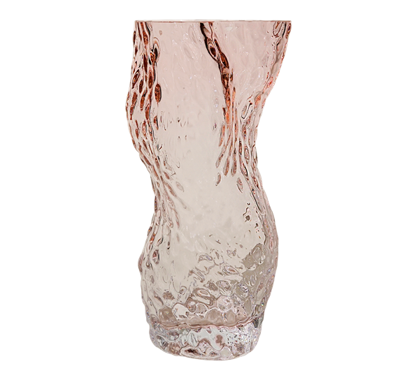 Ostrea Rock glassvase blekrosa 30 cm fra Hein Studio