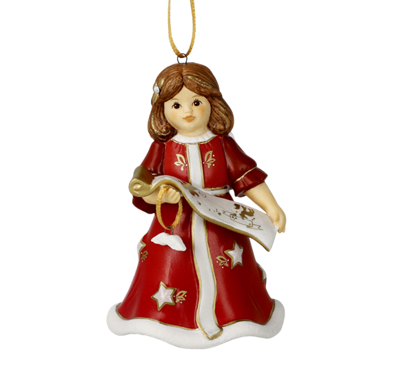Årsklokke 2025 7 cm christmas red fra Goebel