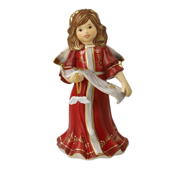 Årsengel 2025 Angel tales LTD 25.000 stk 16 cm christmas red fra Goebel