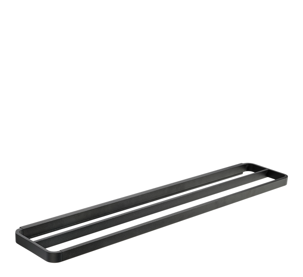 Rim dobbel håndklestang 70x12,5x2,5 cm sort fra Zone