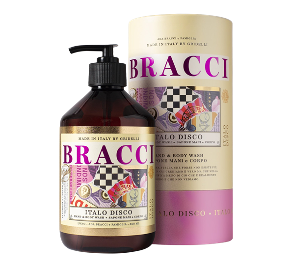 <p>Italo Disco&nbsp;hånd- og kroppssåpe&nbsp;500 ml Bracci</p>
