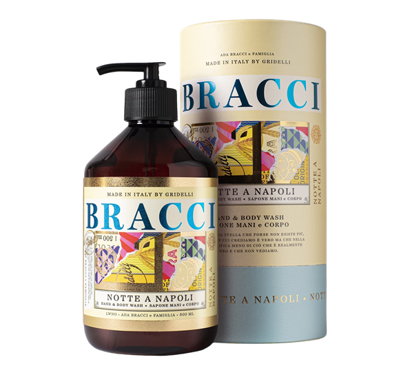 <p>Notte a Napoli hånd- og kroppssåpe 500 ml Bracci</p>
