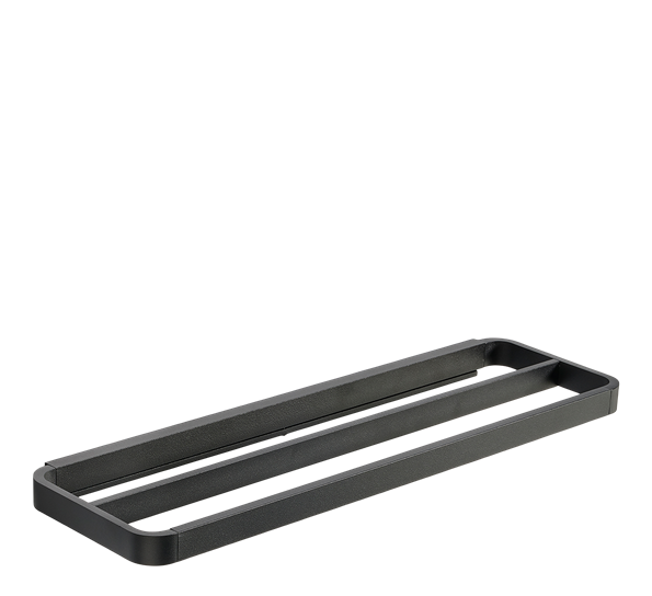 Rim dobbel håndklestang 44x12,5x2,5 cm sort fra Zone