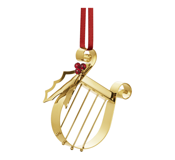 CC 2026 juleornament harpe 18K gull Georg Jensen