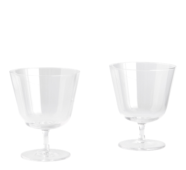 Curve stem drikkeglass 2,5 dl 2-pk klar HAY