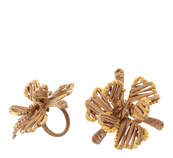Flower serviettringer 2-pk natur Chamois