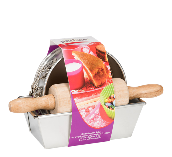 Barnebakesett 3-pk kjevle springform brødform Patisse
