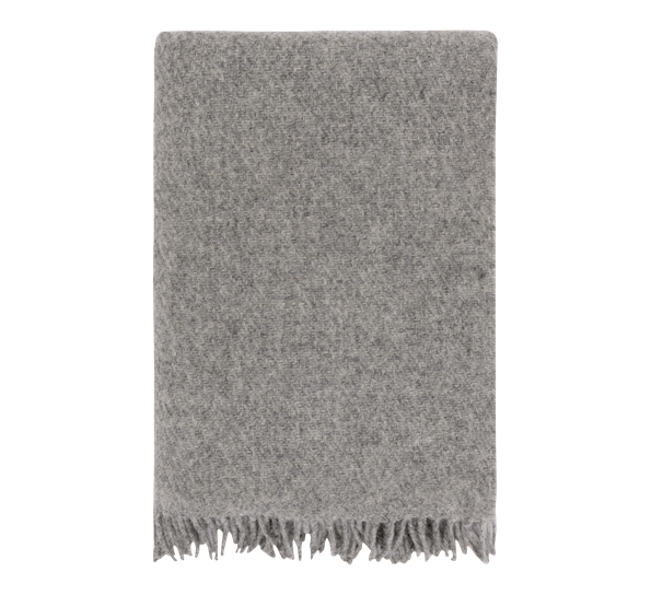 <p>Falketind ullpledd naturlig grå 120x180cm Høie</p>
