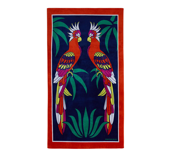 Parrots strandhåndkle 101x177 cm fra Jonathan Adler