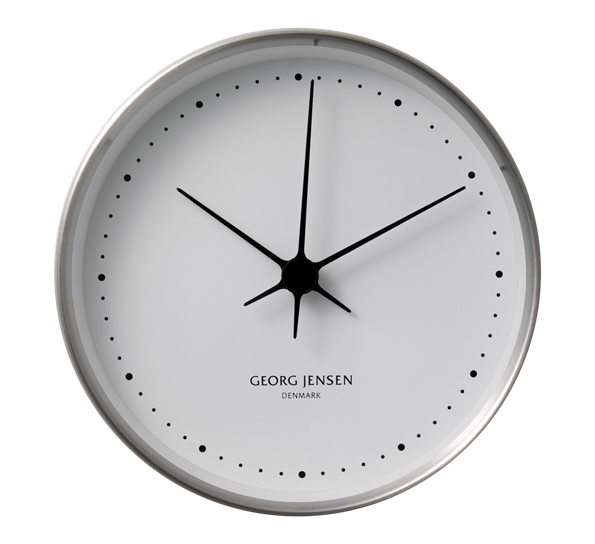 HK veggklokke stål 10 cm fra Georg Jensen