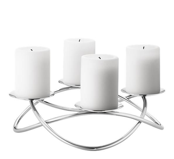 Season lysestake stor blankt stål fra Georg Jensen