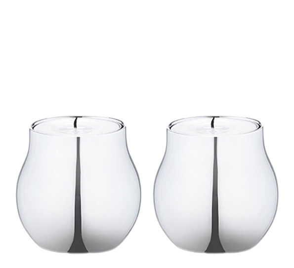 Cafu telysestaker 2-pk stål fra Georg Jensen