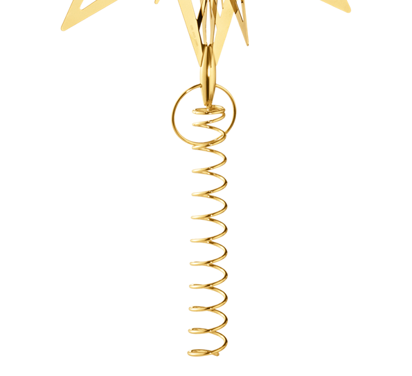 Toppstjerne spiral 230mm gull fra Georg Jensen