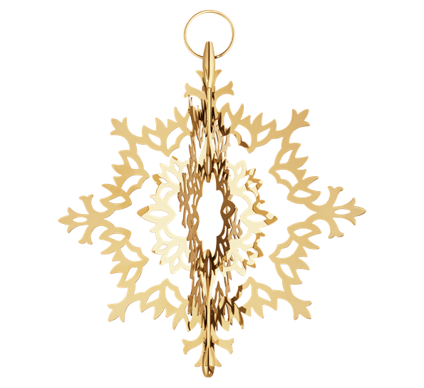 Seasonal julestjerne Ice Flower gull fra Georg Jensen