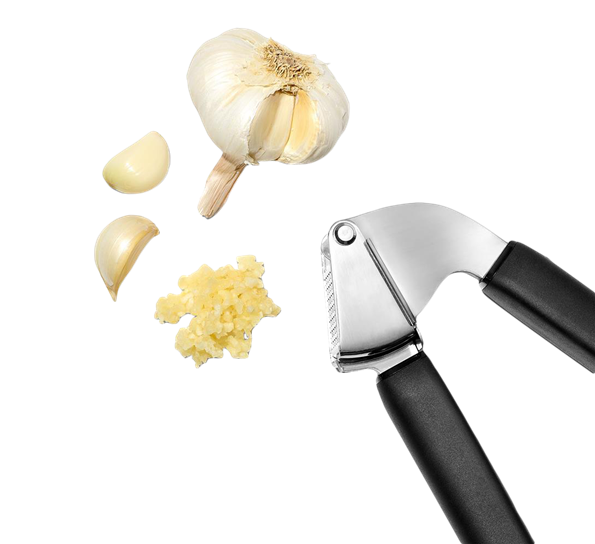 <p>Hvitløkspresse stål fra OXO</p>
