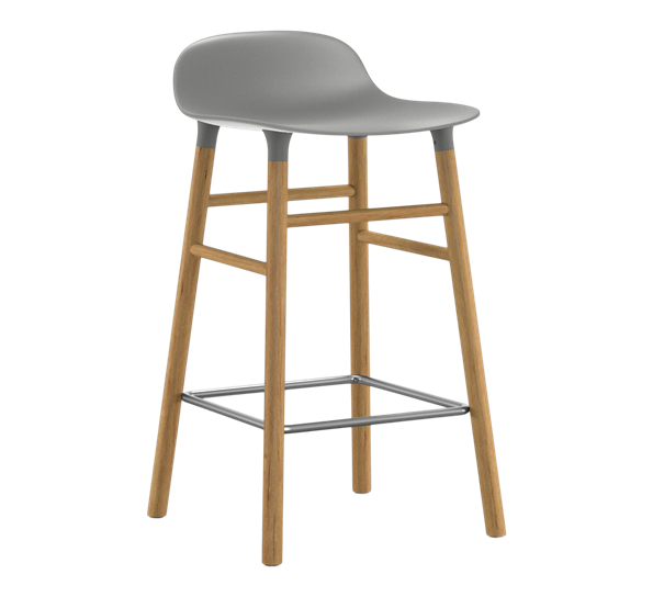 Form barstol 65 cm grå eik fra Normann Copenhagen