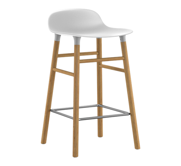 Form barstol 65 cm hvit eik fra Normann Copenhagen
