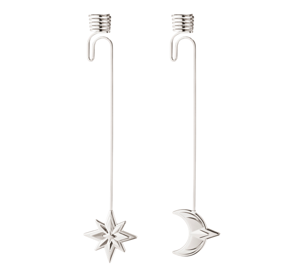 CC 2024 lysholder sett måne stjerne 2-pk palladium fra Georg Jensen