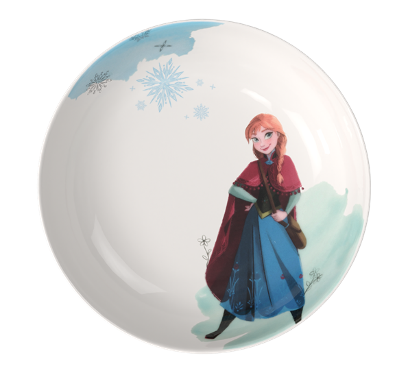 Disney Frozen suppetallerken 18,7 cm 3,7 dl hvit blå Villeroy & Boch