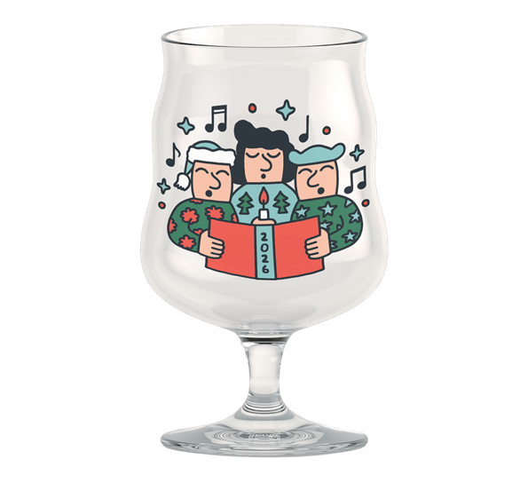 Mikkeller Universal ølglass 2026 40 cl klar med deko Holmegaard