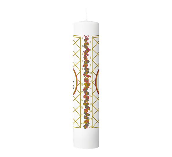 2025 kalenderlys ø5 cm multi Holmegaard