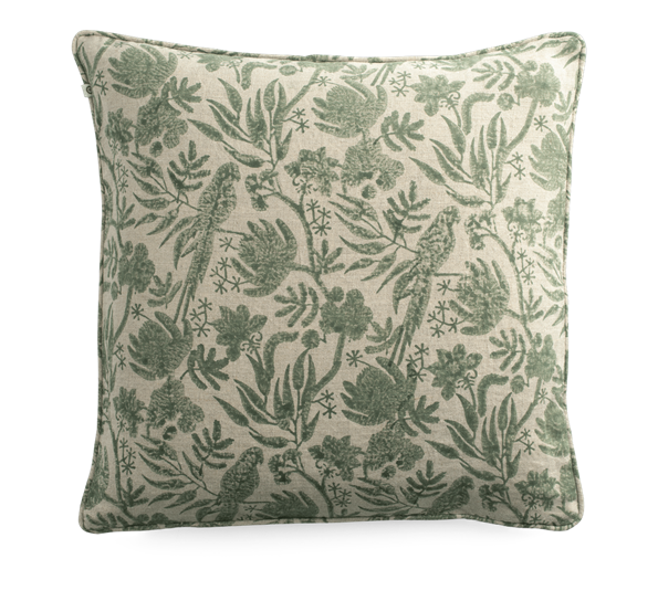 Parrot linpute 50x50 cm sea foam Chamois