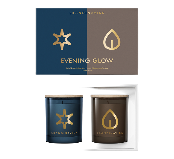 Evening glow duftlys gavesett 65g x 2 Skandinavisk