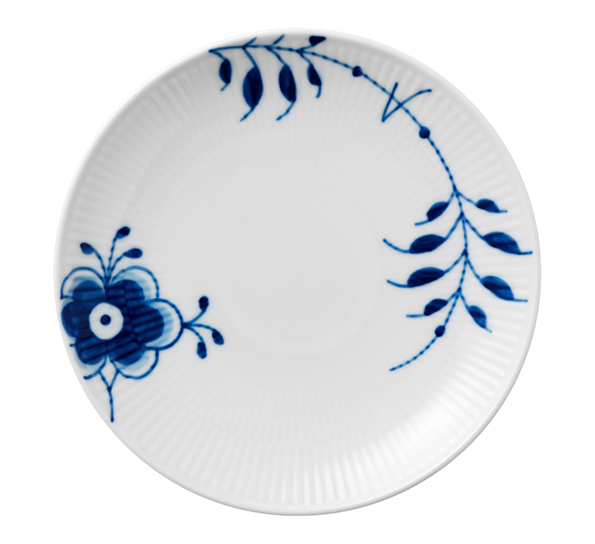 Blå Mega Riflet dessertasjett coupe 19cm fra Royal Copenhagen