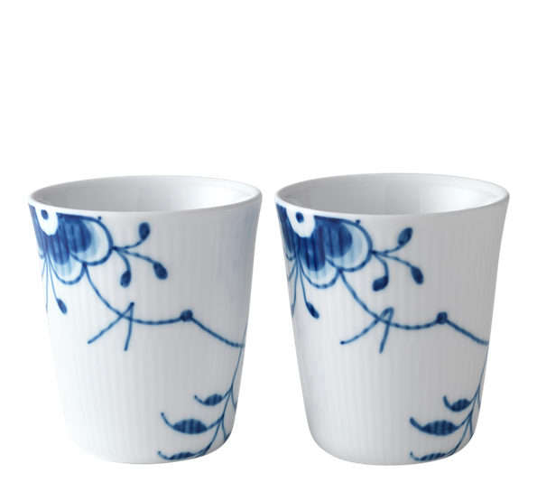 Blå Mega Riflet termokopp 2 pk 29 cl fra Royal Copenhagen