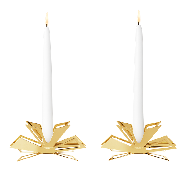 CC 2025 lysestaker 2-pk gull fra Georg Jensen