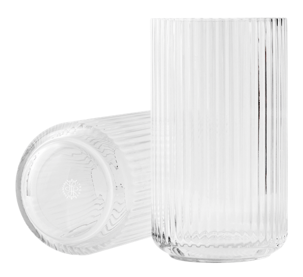 Lyngbyvase glass 38 cm klar fra Lyngby Porcelæn