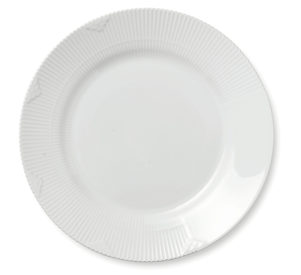 White Elements tallerken 29 cm fra Royal Copenhagen