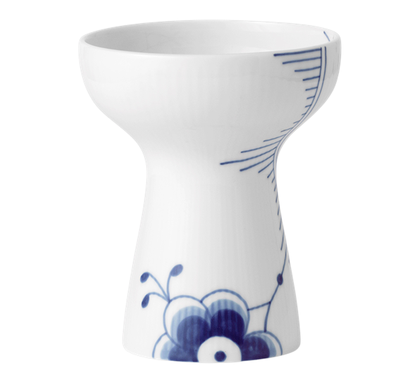 Blå Mega Riflet åpen vase 15cm fra Royal Copenhagen