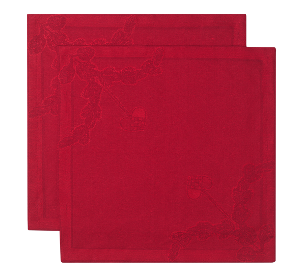 Stjerneriflet Jul serviett 2-pk 45x45 cm rød fra Royal Copenhagen