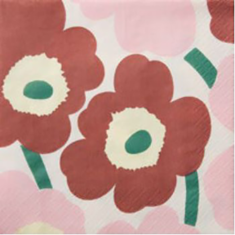Marimekko unikko rust lunsjservietter Havi