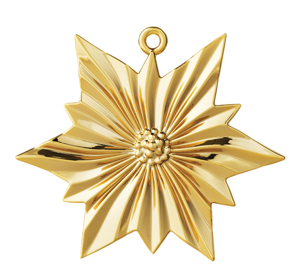 Karen Blixen nordstjerne 6,5 cm forgylt fra Rosendahl