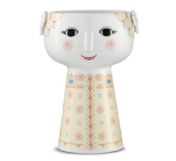 Eva vase soft yellow h15 fra Bjørn Wiinblad