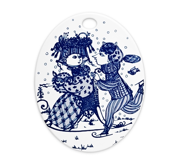 Contact oval platte blå fra Bjørn Wiinblad